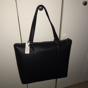 NEW! Black Leather Tote Bag